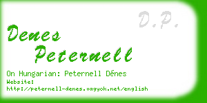denes peternell business card